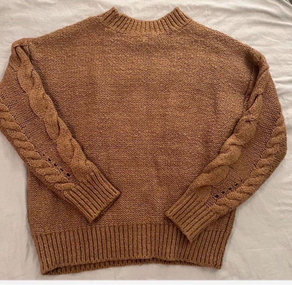 Maglioni & Felpe: Strickpullover Vero Moda braun Zopfmuster Grösse S – Usato da Vaduz venduto da fit2u 2