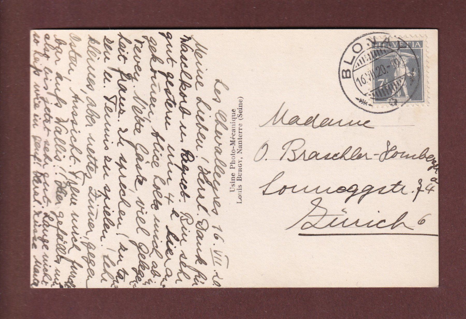 Cartoline postali: LES PLEIADES - Panorama - 1920 – Usato da Pully venduto da nicecards-shop 1