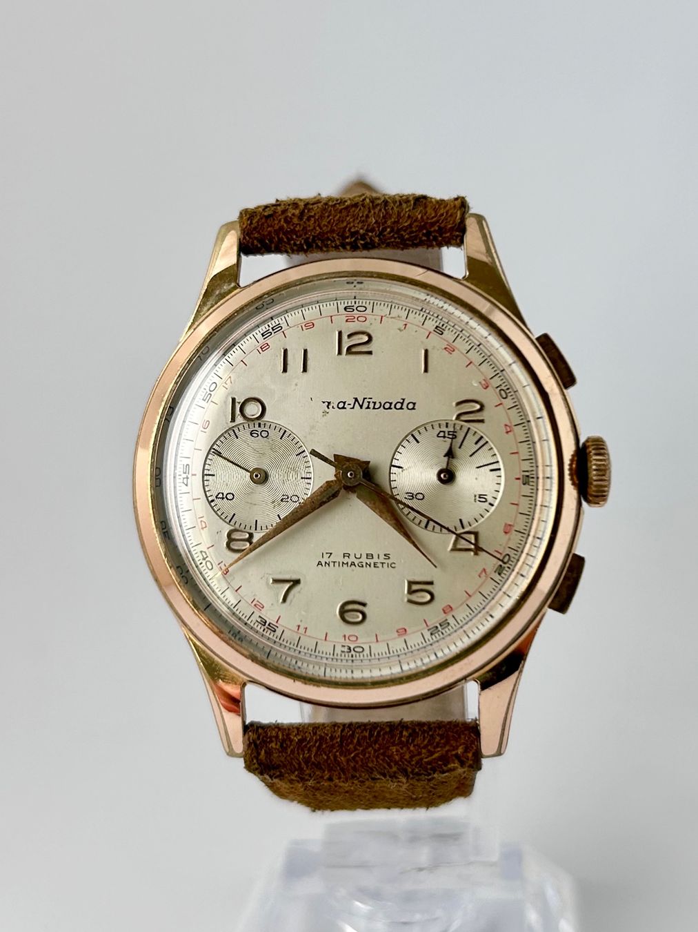 Nivada Orologi: Vintage Stima-Nivada Oversized Chronograph 38mm Landeron 149 – Usato da Vevey venduto da Vintage_Analog_Goods 2