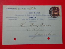 Vollstempel + Dokument 1915, TELL, BASEL GRENCHEN