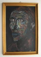 Pastell Zeichnung: Dunkles Portrait
