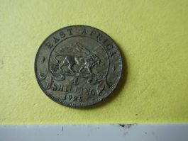 British East Africa 1925, 1 Shilling - Silber Löwenmotiv