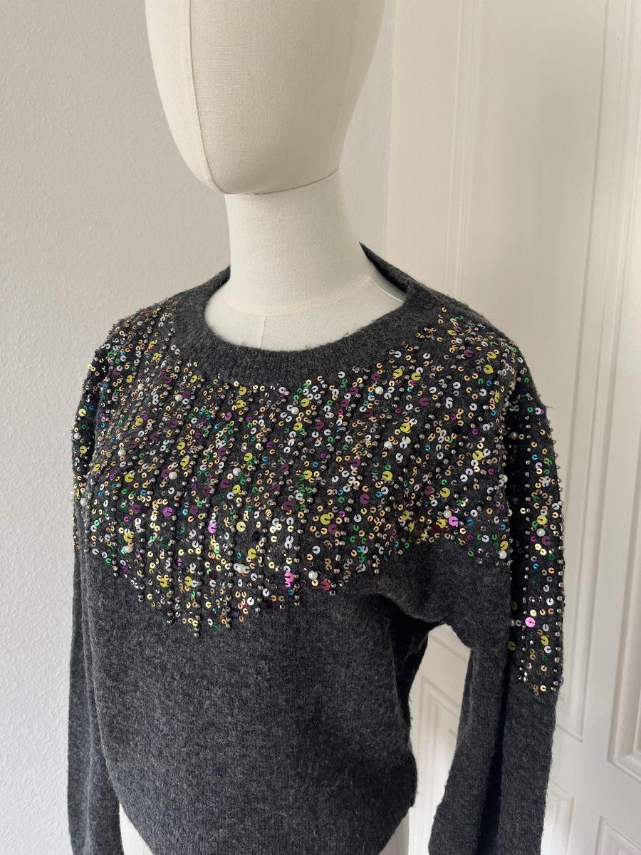 Zara Pullover & Sweatshirts: Zara Knit Sequin Sweater, Size S – Gebraucht aus Mies von nic_yk5d 1
