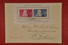 1948 W31 auf Ausstellungsbrief gestempelt 23.VIII.48