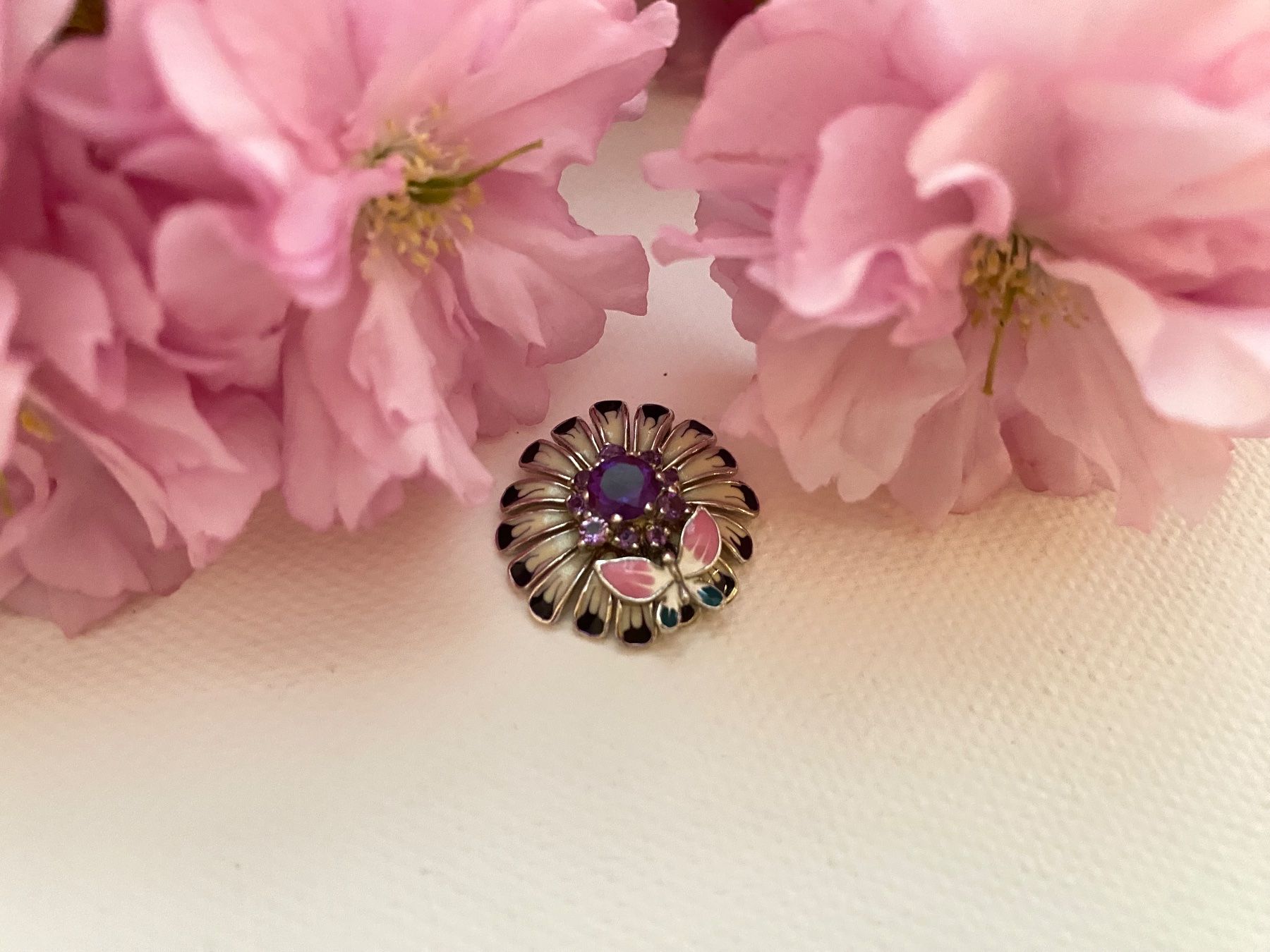 Anhänger: Anhänger Sterling Silver925 mit violet Amethyst Emaille – Neu (gemäss Beschreibung) aus Zürich von LIBELLA13 4