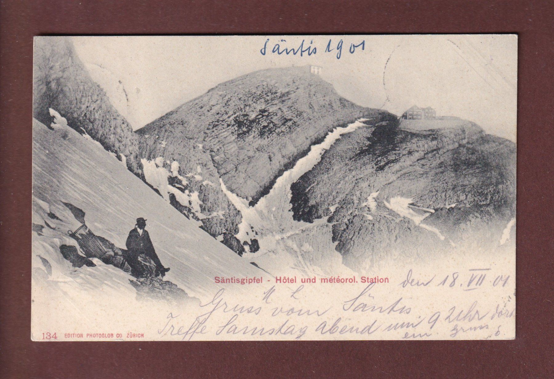 Cartoline postali: SÄNTISGIPFEL - 1901 – Usato da Pully venduto da nicecards