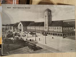 Alte PK / Basel - Neuer Badischer Bahnhof - Gelaufen 1914