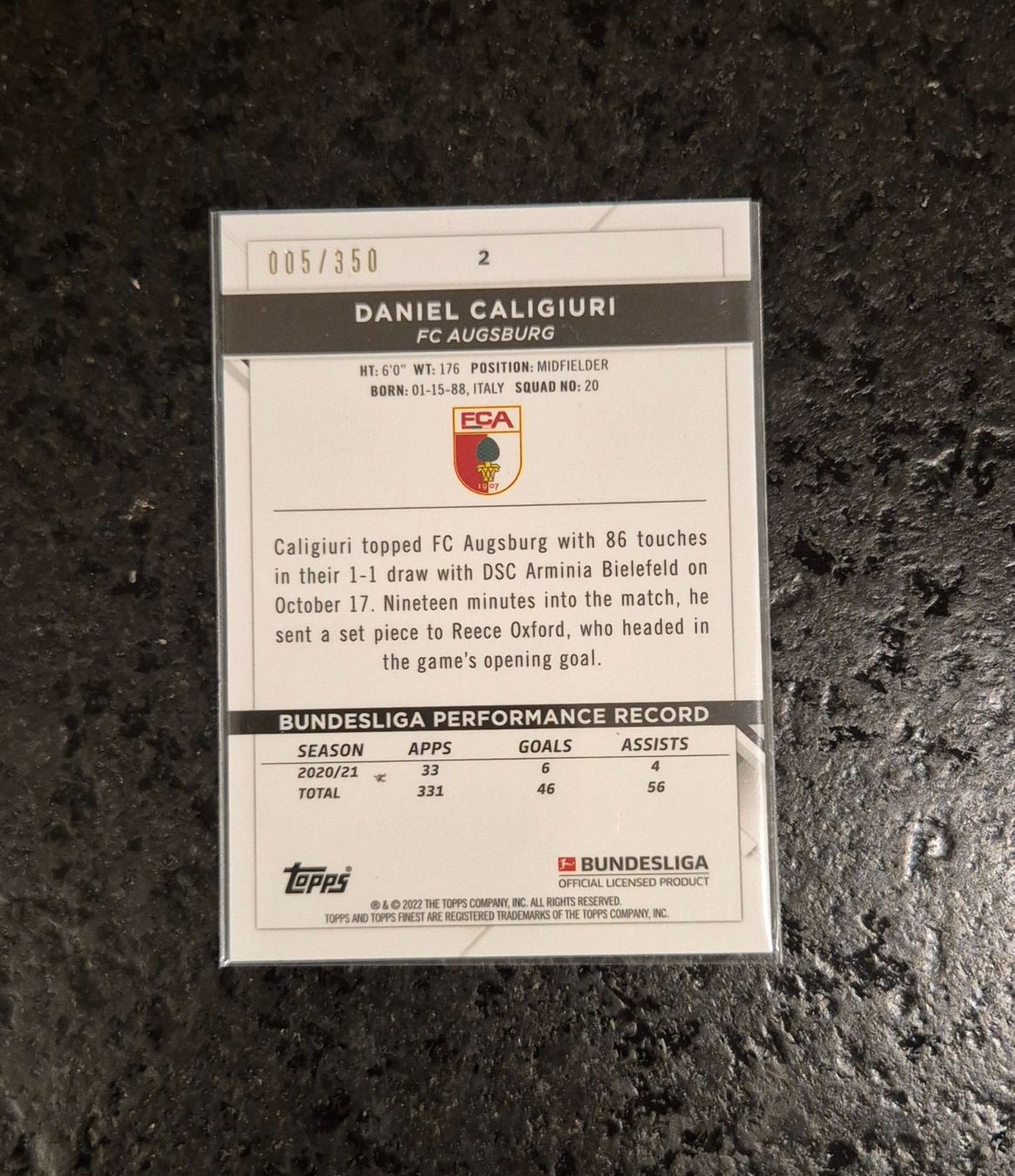 Topps Carte collezionabili: Daniel Caligiuri /350 - Augsburg - Topps – Nuovo (secondo la descrizione) da Burg AG venduto da Danoe 1