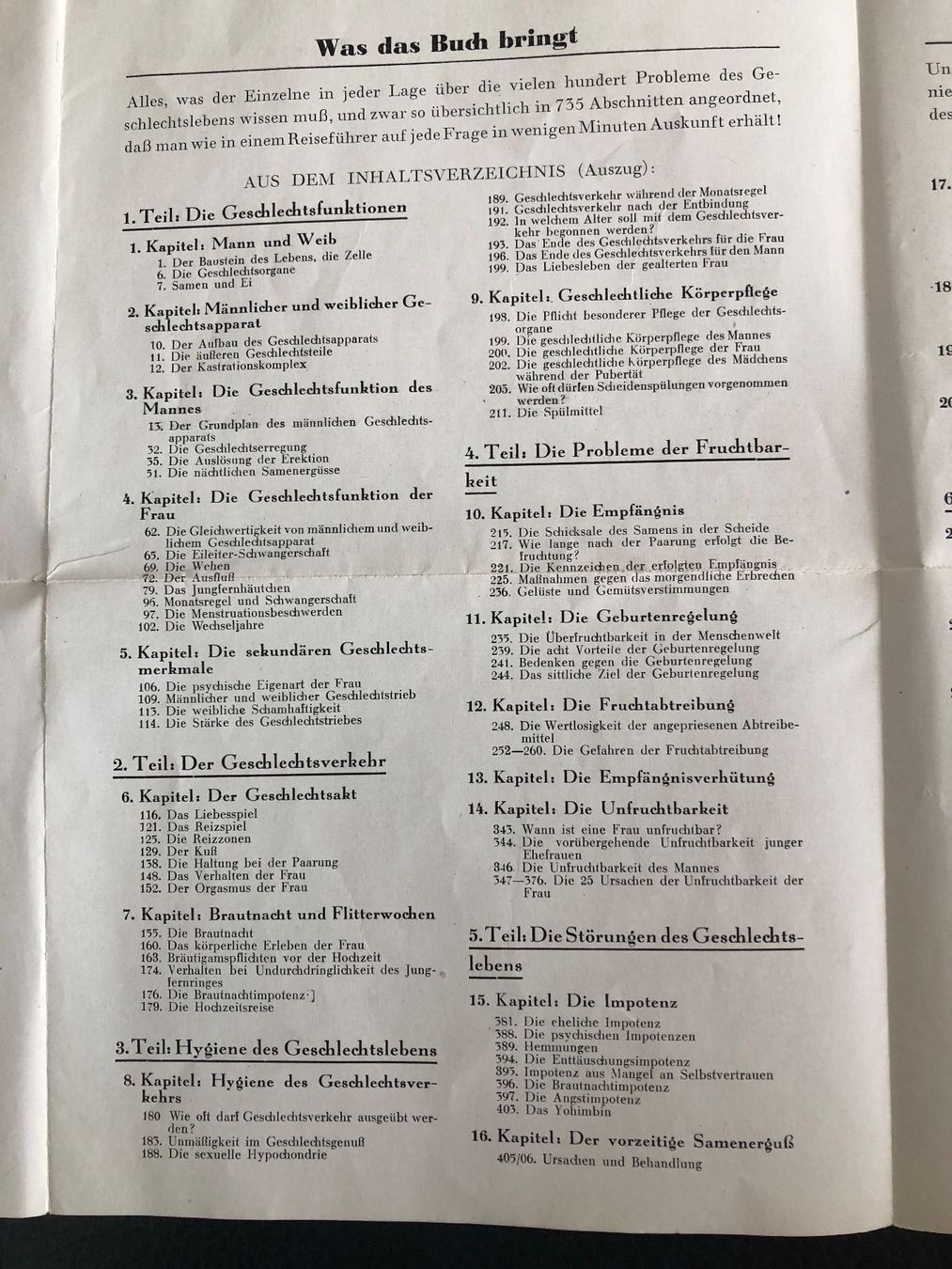 Documenti: Antiker Flyer: "Unser Geschlechtsleben" Dr. Fritz Kahn – Usato da Biel/Bienne venduto da TomBaBi 1