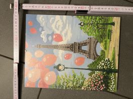 Quadro Parigi dipinto a mano, souvenir romantico! 48