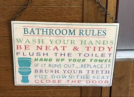 Bathroom Rules Sign