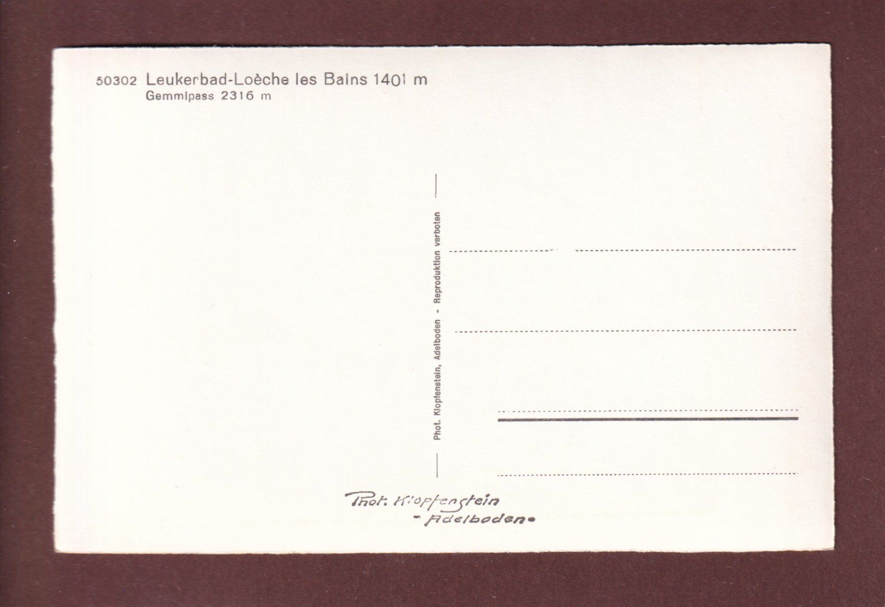 Cartoline postali: LEUKERBAD / LOECHE-LES-BAINS – Usato da Pully venduto da nicecards-shop 1