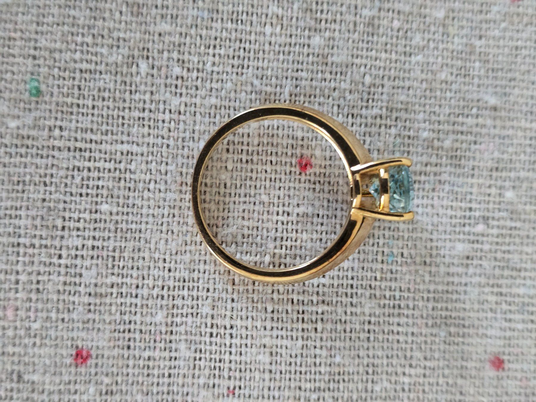 Anelli: Ring mit Aquamarin 375 Gold wunderschön – Usato da Bottmingen venduto da sandy_2 6
