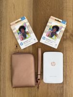 HP Sprocket Plus Drucker Rosegold mit Zubehör und Papier
