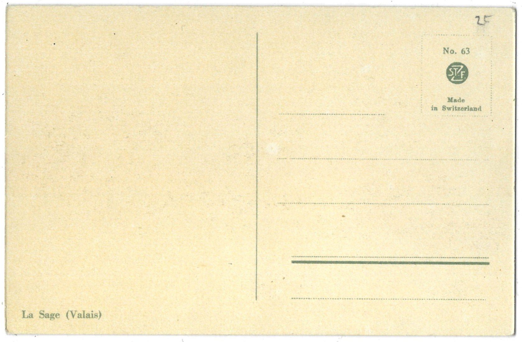 Cartoline postali: La  Sage  (Valais) – Usato da Bütschwil venduto da Jackson1A 1