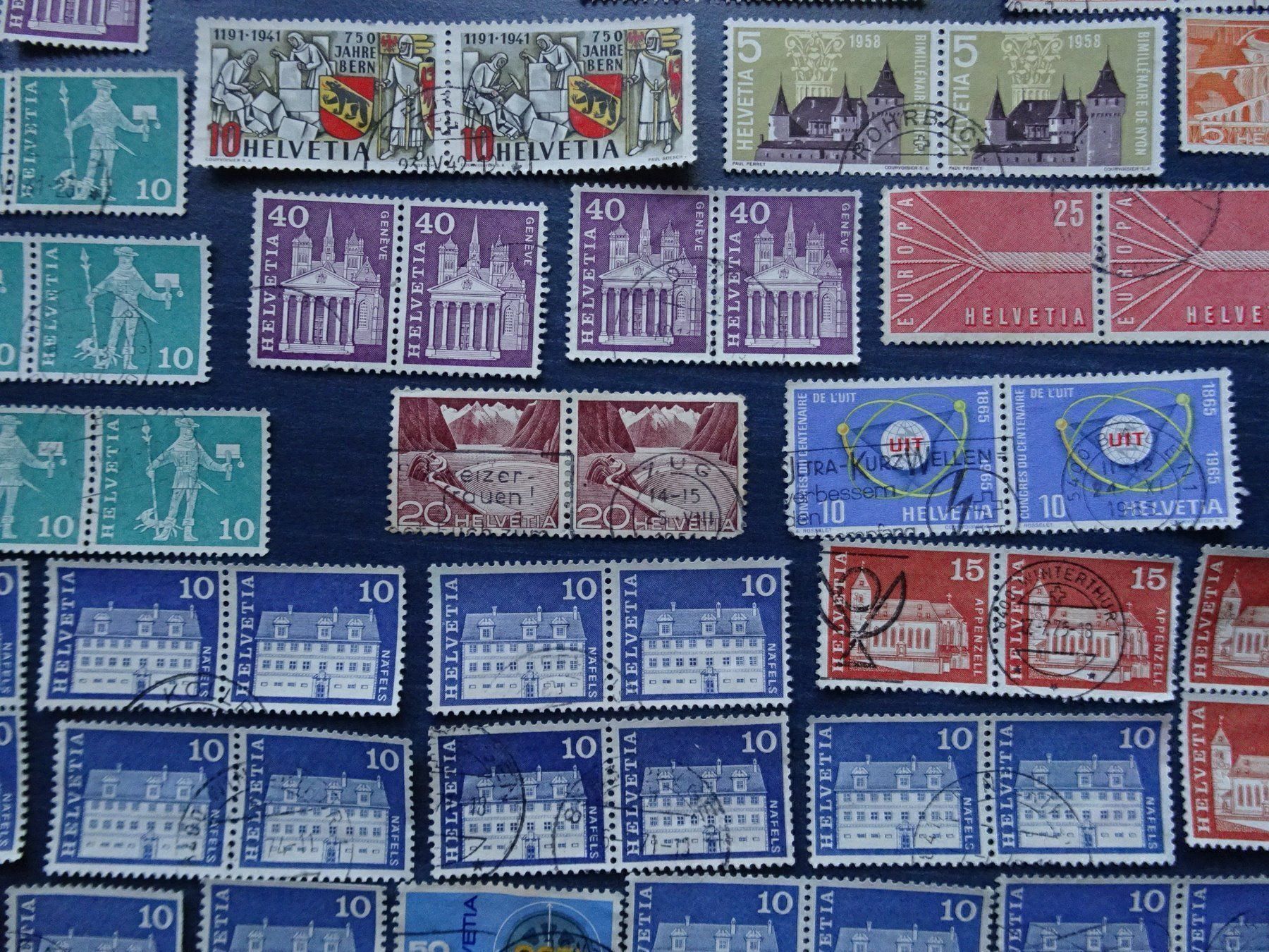Alle Briefmarken: Div. Marken-Streiffen – Gebraucht aus Aadorf von Chnorli-Furz 5