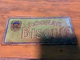 Altes  Cognac Bisquit Blechschild - Rarität zu verkaufen!
