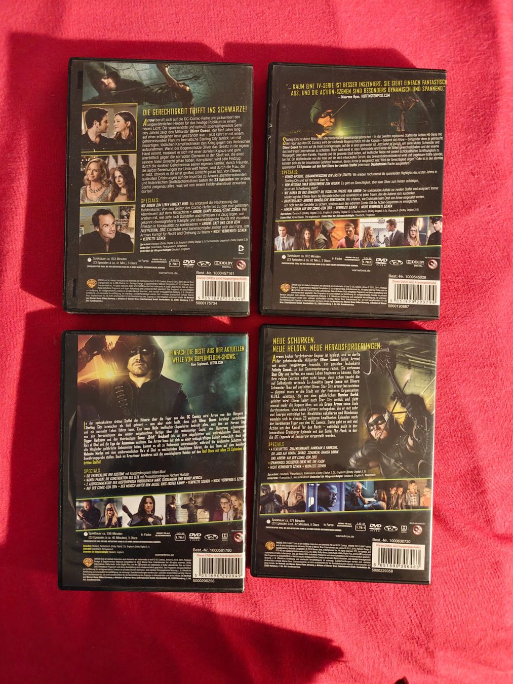 Tutti i DVDs: Arrow Staffel 1 - 4 deutsch DVD – Nuovo (secondo la descrizione) da Schwerzenbach venduto da Salamon33 1