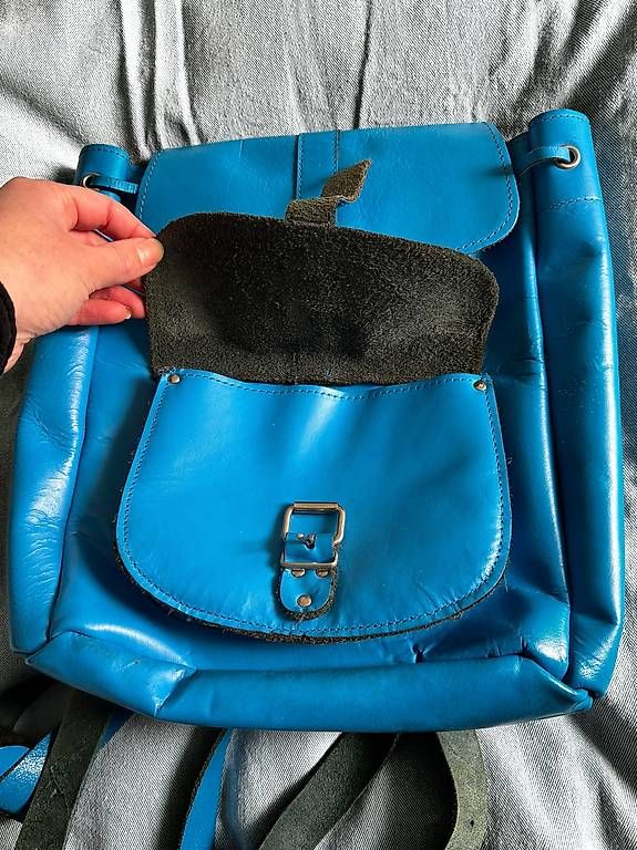 Zaini: Leder Rucksack Blau – Usato da Zuerich venduto da Am81 1
