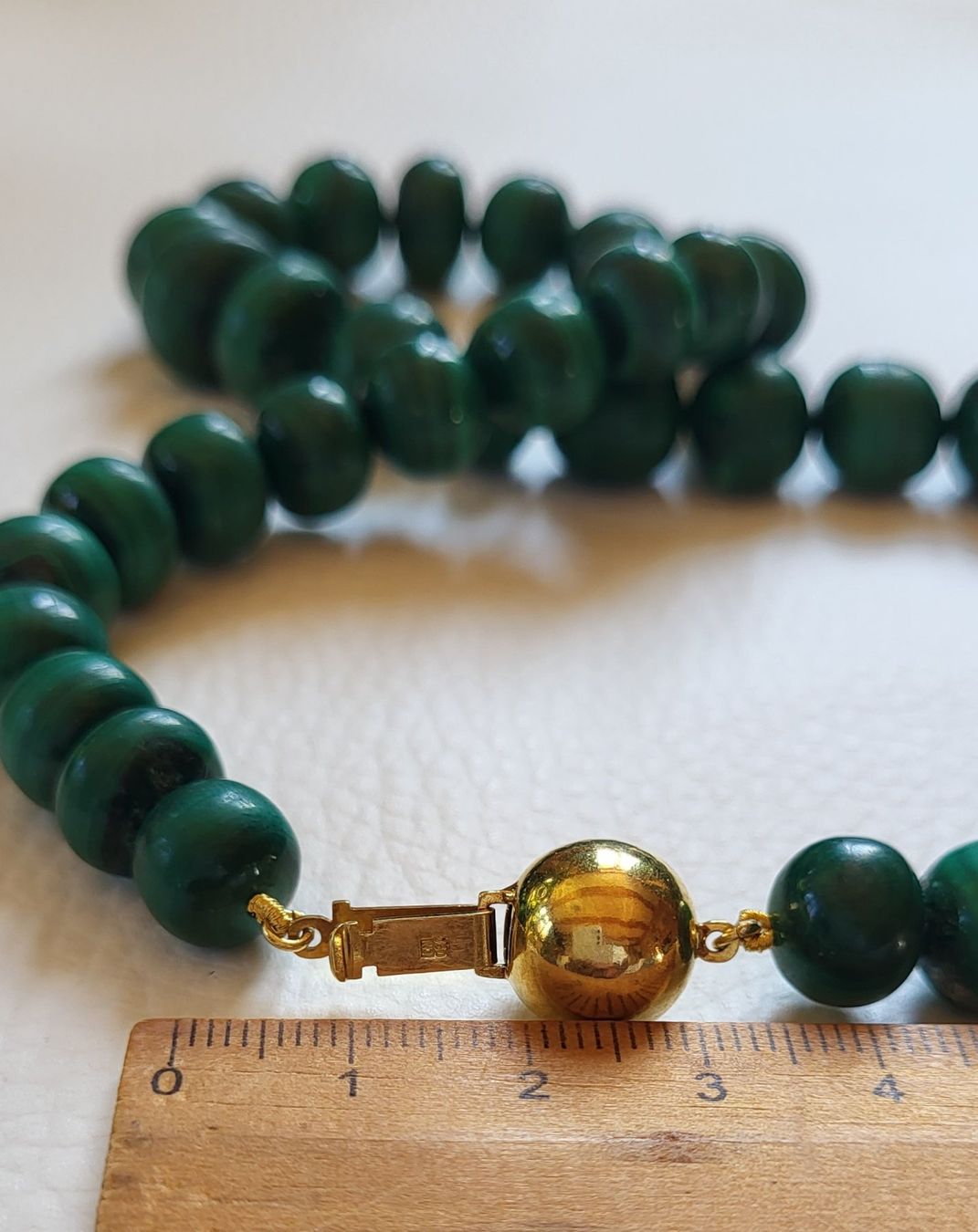 Catenine: Gold 750 Massiv Malachit Collier 18 Karat – Usato da Wald ZH venduto da Dasilver 4