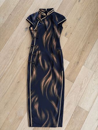 Oriental Bodycon Dress - Cheongsam Look (geisha dress) - NEW