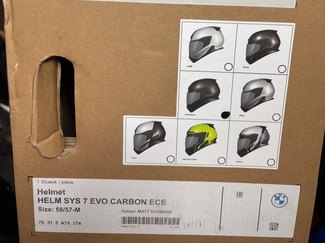 Caschi & visiere: BMW Helm SYS 7 Carbon Matt Black – Nuovo e nell'imballaggio originale da Reinach BL venduto da DCastro4 4