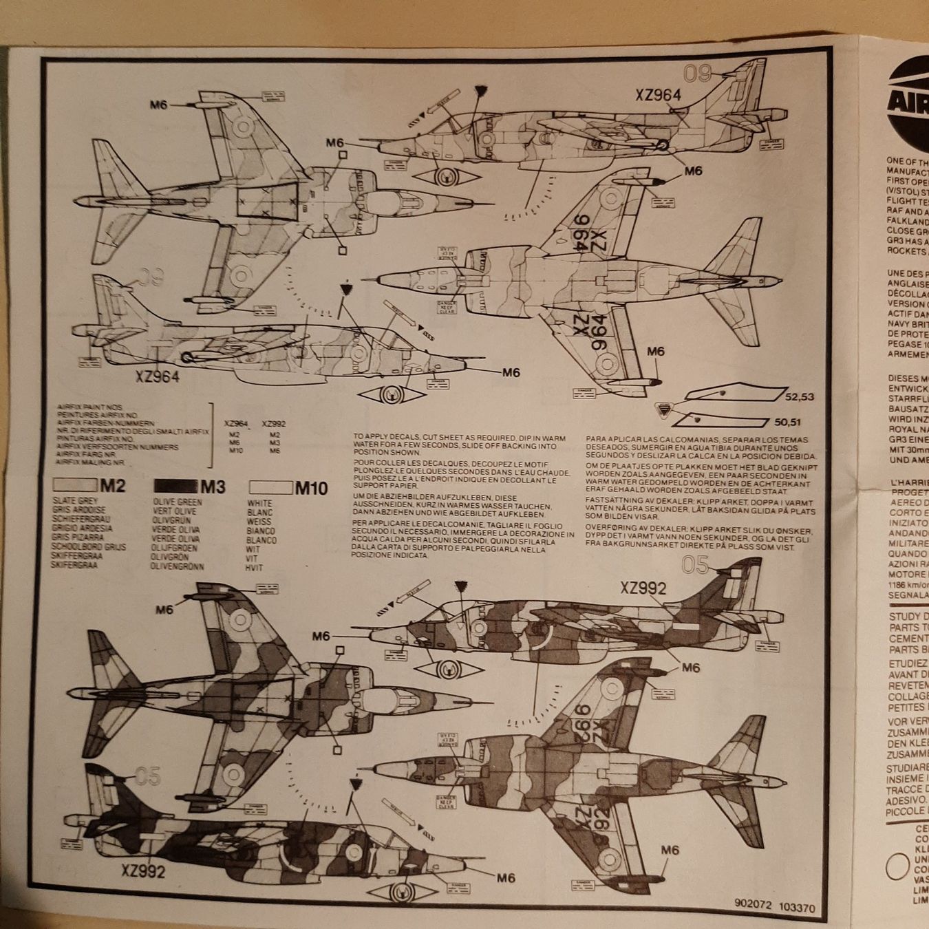 Airfix Kit di modellismo & Modellini statici: 3113 ... BAe Harrier GR. Mk 3 ... Airfix 02072 – Usato da Bonstetten venduto da Benibanny59 1