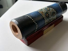 Didgeridoo Emu Caller handbemalt aus Naturholz Australien