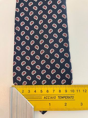 BOSS (HUGO BOSS) Krawatte Paisley Muster Navy Dunkelblau Rot