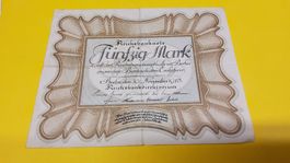Reichsbanknote, 50 Mark, Berlin 1918, Top Zustand!