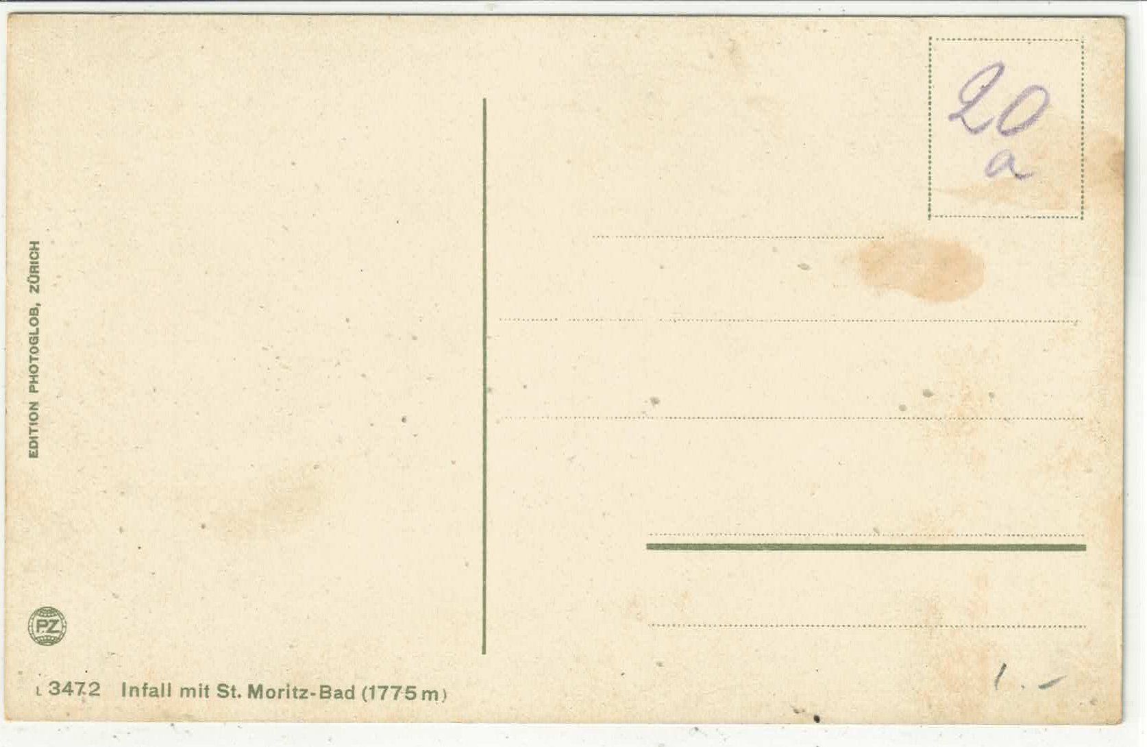 Ansichtskarten: Innfall mit St. Moritz-Bad - Litho – Gebraucht aus Ettingen von Kartenplanet 1