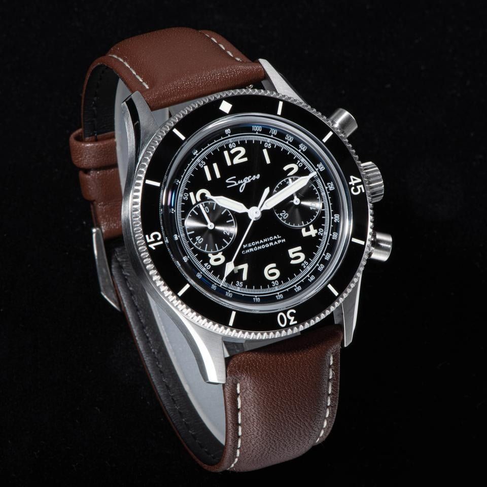 Orologi: Sugess Chronograph Mechanisch Fliegeruhr – Nuovo (secondo la descrizione) da Suhr venduto da ChronixChronometer 5