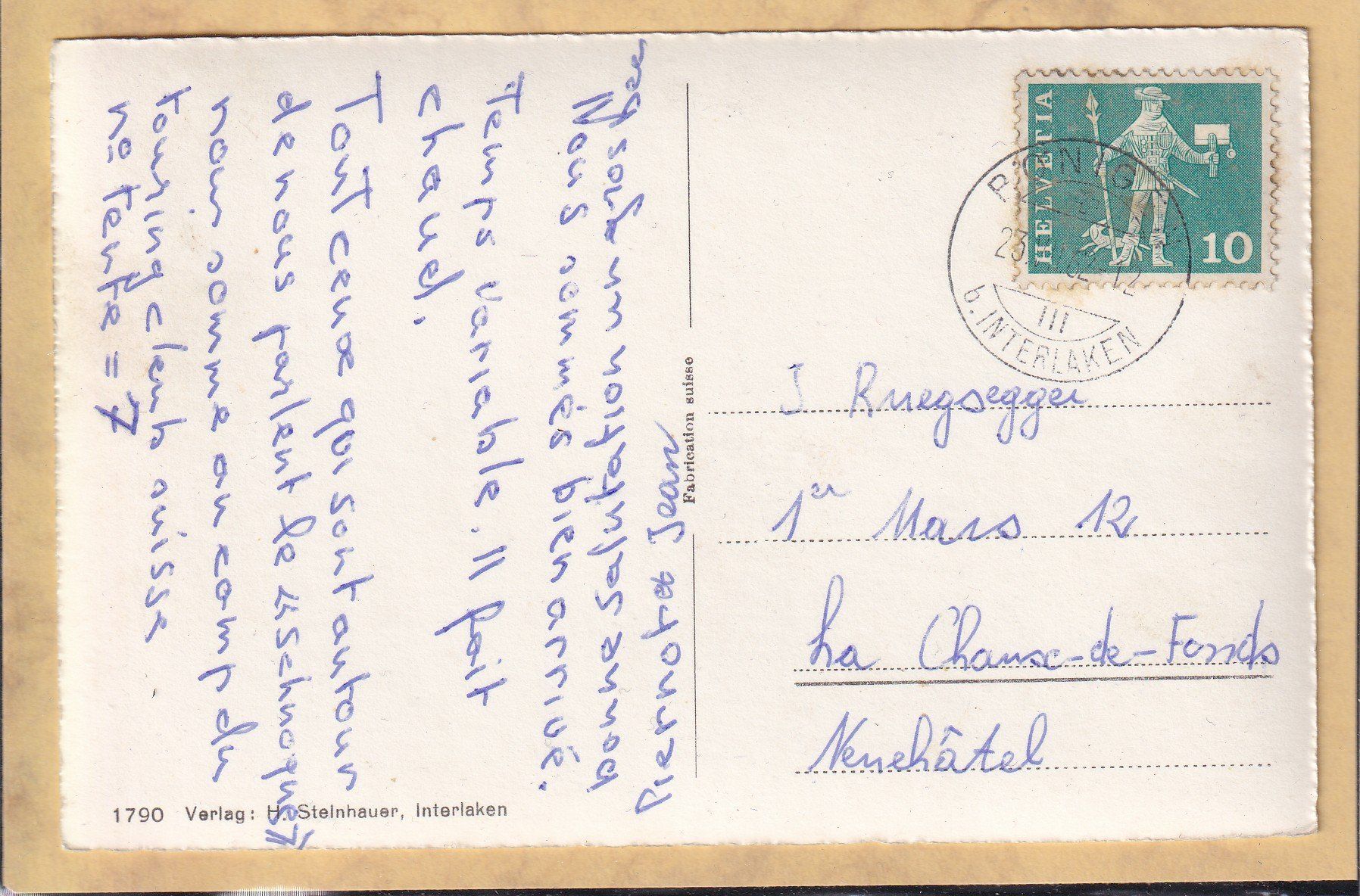 Cartes postales: Bönigen - b. Interlaken - 1962 – D'occasion à Orvin par Pyaeschli 1