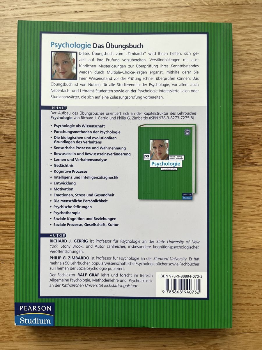Libri: Übungsbuch zu Gerrig/Zimbardo – Usato da Zürich venduto da yeti044 3