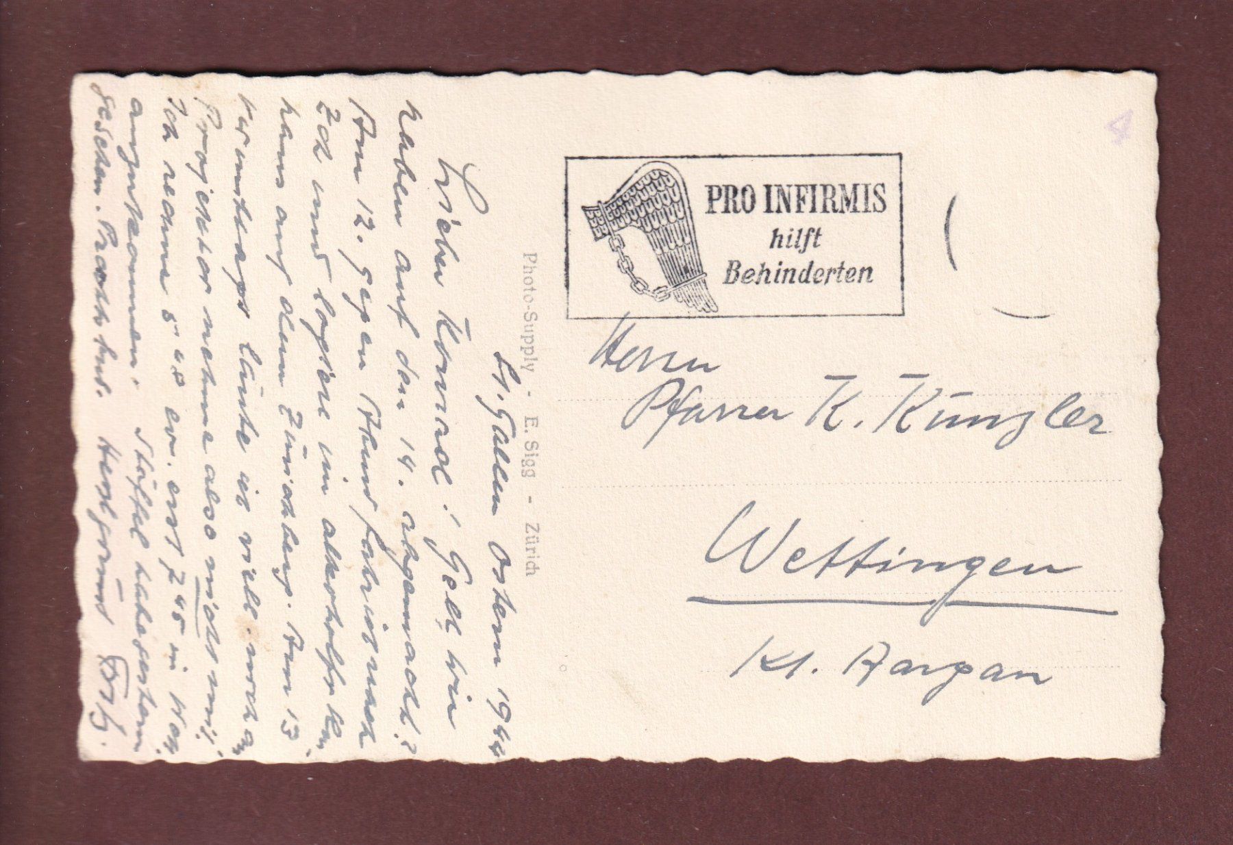 Cartoline postali: GUARDA - Dorfpartie - 1944 // Eckbug // – Usato da Pully venduto da nicecards 1