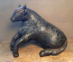 Grosse Art Brut Holz Kuh
