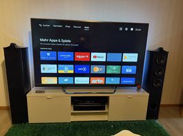 Heimkino-Set: Philips 65 Ambilight, Swans, Onkyo & TV-Bank