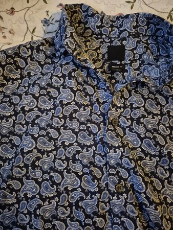 Chemise homme H&M bleu motif cachemire taille M occasion 
