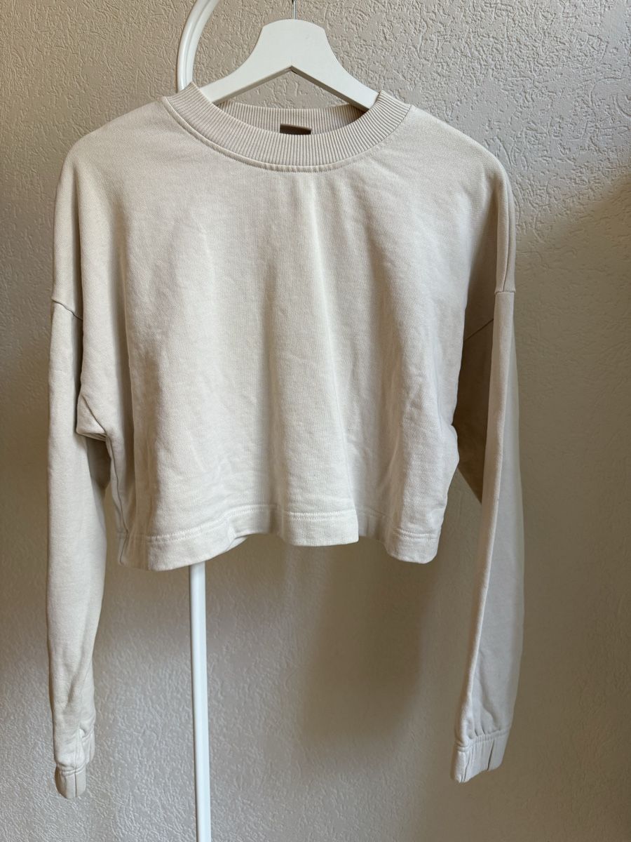 H&M Maglioni & Felpe: Pull/sweat court/crop beige H&M, t.36/S – Usato da Tavannes venduto da Thriftshop