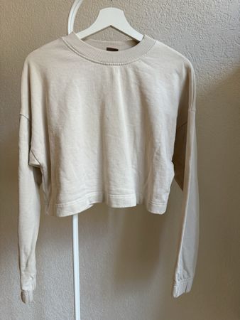 Pull/sweat court/crop beige H&M, t.36/S