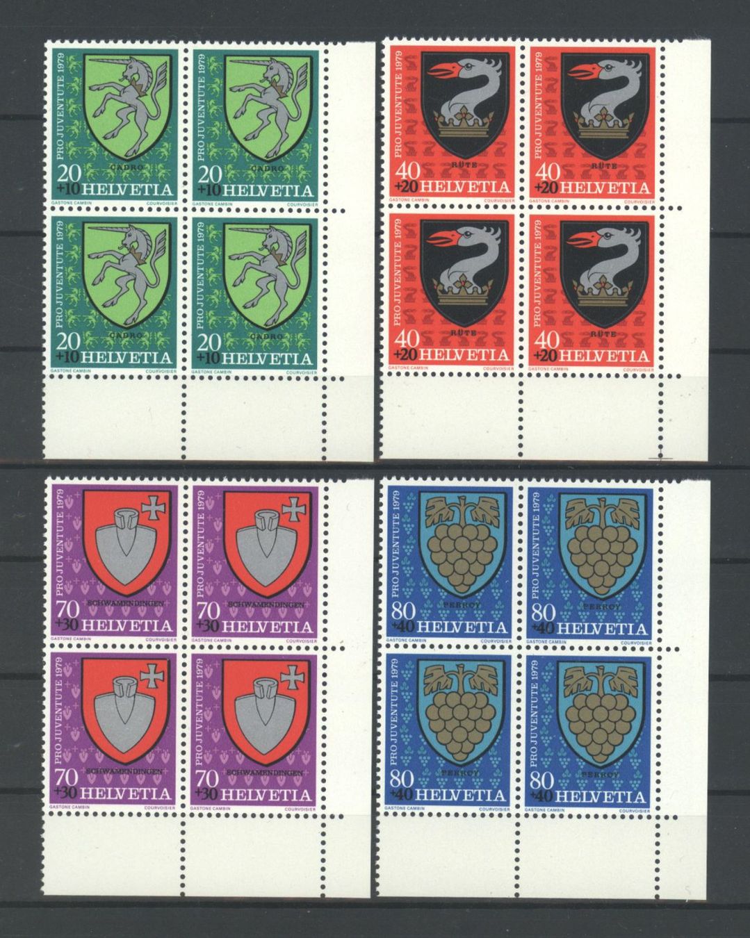 Tous les timbres: 1979, Pro Juventute, Viererblöcke ** – D'occasion à Willisau par Vollstempel