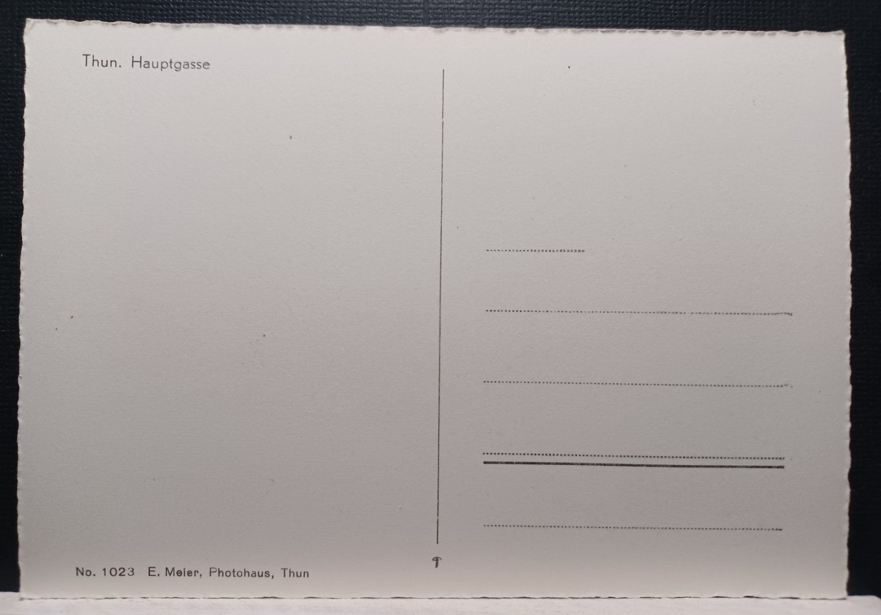 Cartoline postali: BE,  Thun Hauptgasse, No.1023 – Usato da Aarau Rohr venduto da mgvw 2