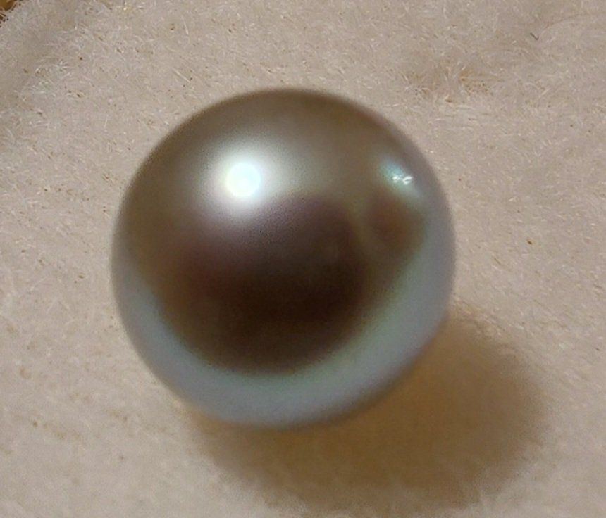 Perle (finte): Makellose naturgraue Zuchtperle, 6.7mm Durchmesser – Nuovo (secondo la descrizione) da Klingnau venduto da Tamina5