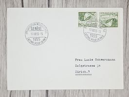 CL13 Enveloppe + Timbre Suisse 1955