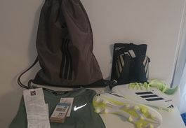 Sport Set Adidas Nike Schuhe Shirt Tasche neuwertig