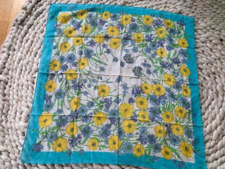 Foulard Baumwolle  65 x 65 cm vintage