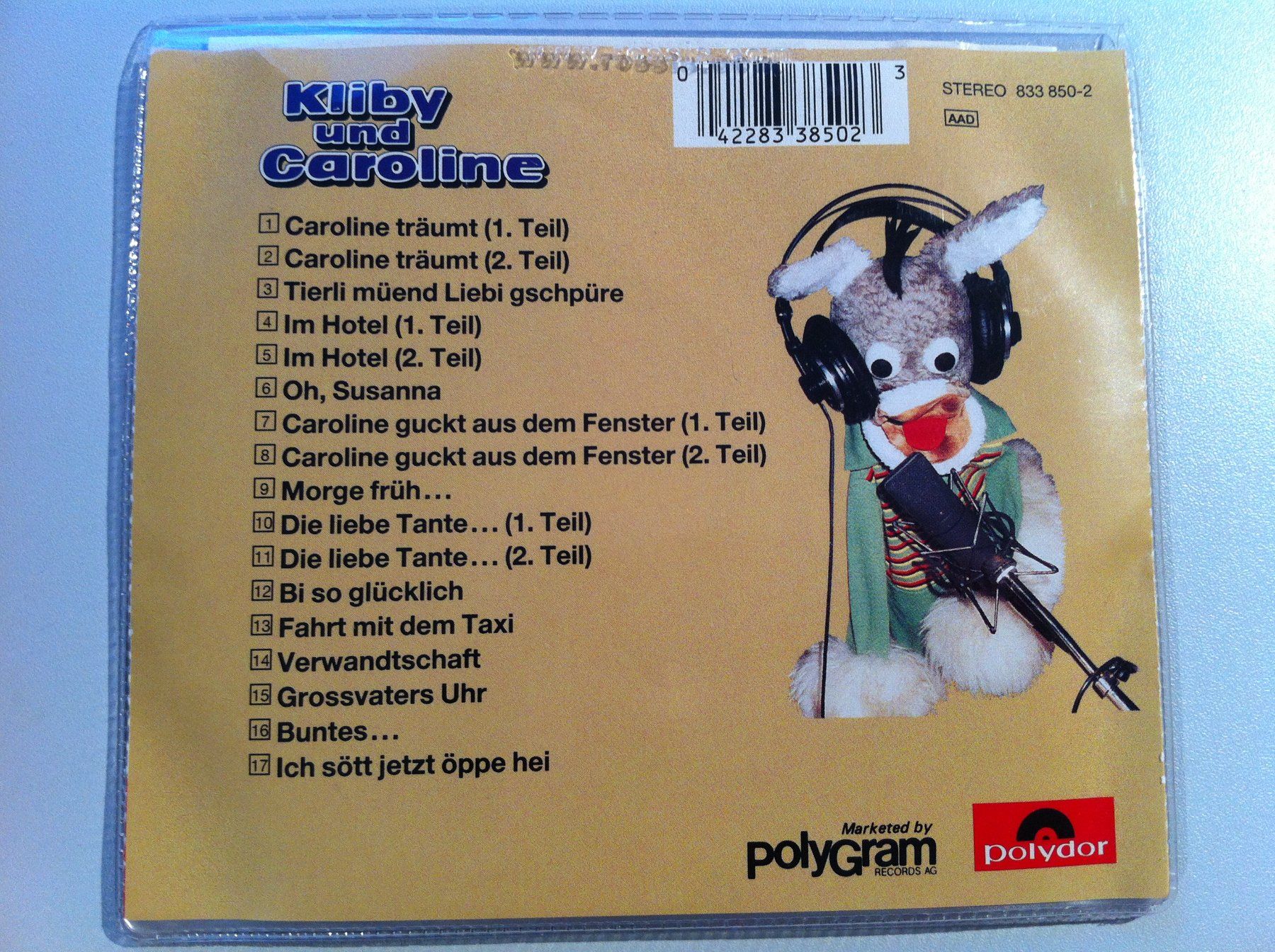 CDs: CD Kliby und Caroline – Gebraucht aus Brunnen von Artemis53 1