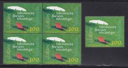 2004  Viererblock+Einzelmarke   EUROPA  ** Postfrisch **