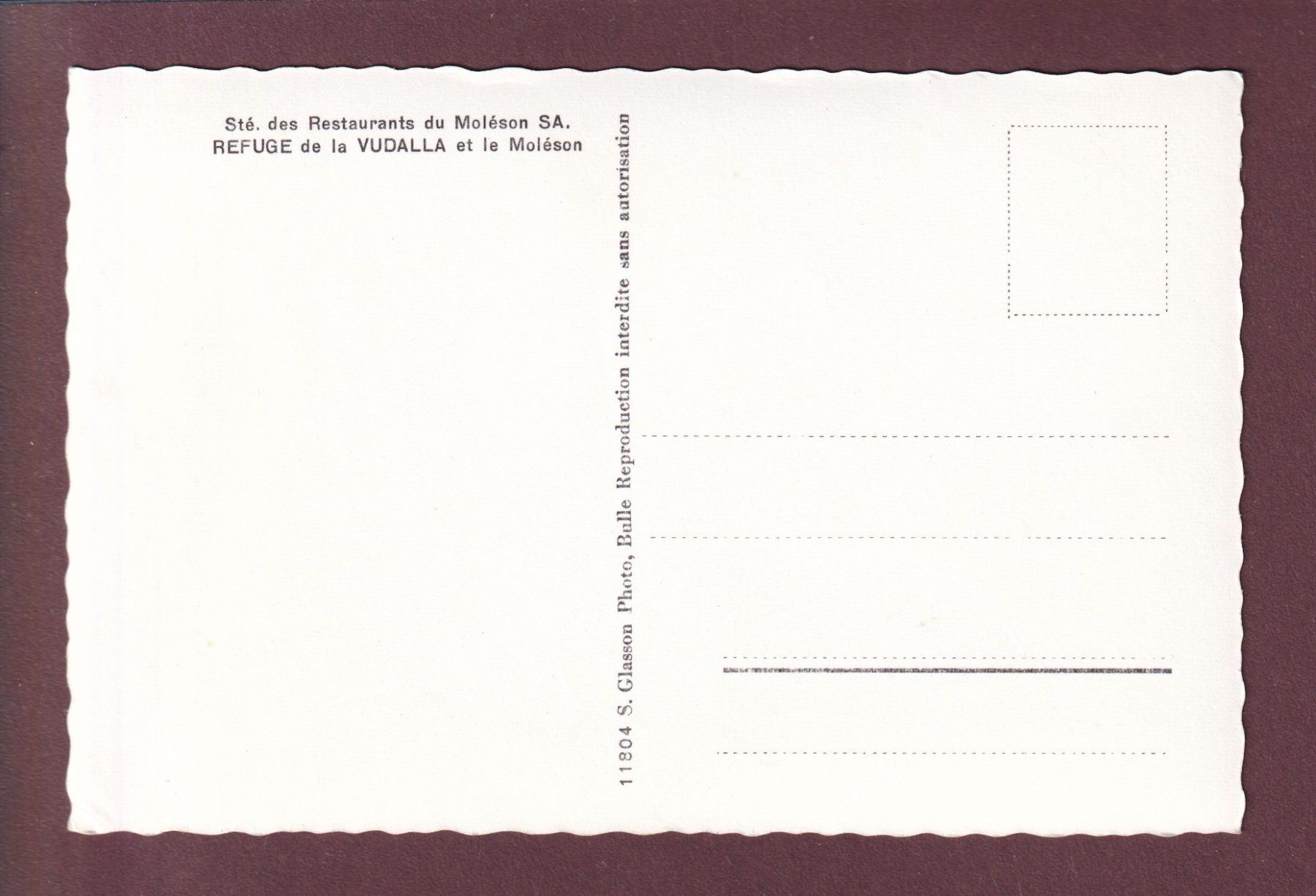 Cartes postales: Refuge de la VUDALLA - Moléson – D'occasion à Pully par nicecards 1