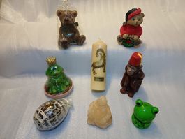 Kerzen-Set: Bär, Affe, Froschkönig und Steinbock-Motiv!